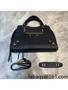Balenciaga Neo Classic Small Bag in Grained Calfskin Black/Gold 2021 638511