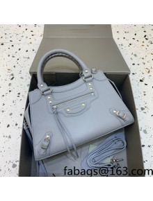 Balenciaga Neo Classic Small Bag in Grained Calfskin Light Blue 2021 638511
