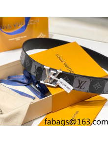 Louis Vuitton Damier LV Belt 4cm with Framed LV Buckle Black 2022 031148