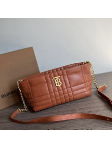 Burberry Small Quilted Lambskin Soft Lola Shoulder Bag Maple Brown 2022 804622