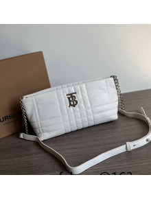 Burberry Small Quilted Lambskin Soft Lola Shoulder Bag White 2022 804622