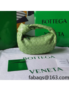 Bottega Veneta Mini BV Jodie Hobo Bag in Woven Lambskin Light Green 2021
