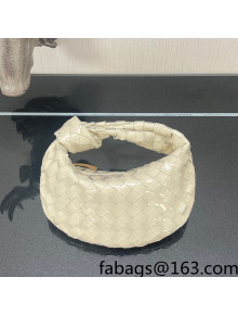 Bottega Veneta Mini Jodie Hobo Bag in Patent Leather White 02 2022 651876 