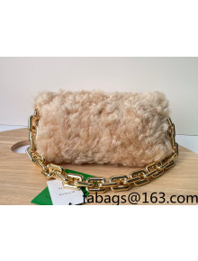 Bottega Veneta Shearling Chain Pouch Bag 620230 Beige 2022
