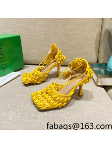 Bottega Veneta Stretch Mesh Sandals 9cm Yellow 2022 06