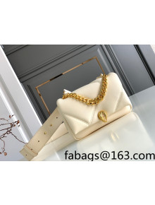 Bvlgari Serpenti Cabochon Mini Crossbody Bag White/Gold 2021 06
