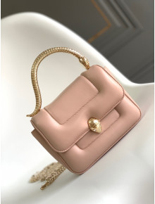 Mary Katrantzou x Bvlgari Serpenti Lambskin Mini Top Handle Bag Light Pink 2021 04