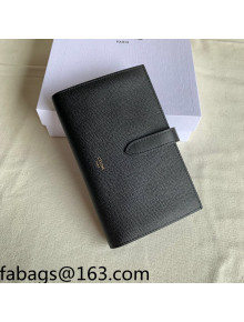 Celine Palm-Grained Leather Large Strap Wallet Black 2022 10