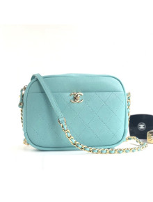 Chanel Lambskin Casual Trip Medium Camera Case Bag AS0140 Light Blue 2021