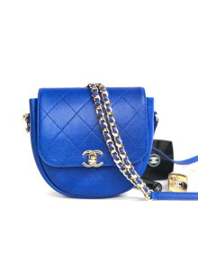 Chanel Lambskin Mini Messenger Bag AS0143 Yoyal Blue 2021 