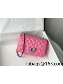 Chanel Lambskin & Rainbow Metal Mini Flap Bag A69900 Pink 2021 TOP