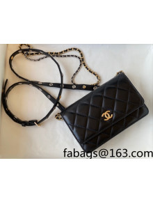 Chanel Goatskin Wallet on Chain WOC AP2548 Black 2021 