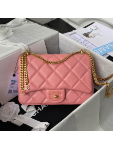Chanel Lambskin & Enamel Small Flap Bag AS3112 Pink 2021