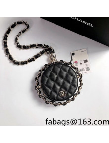 Chanel Lambskin Clutch with Around Chain AP2568 Black 2021 