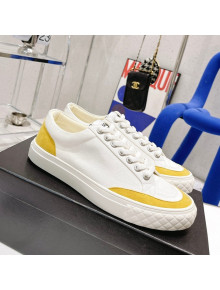 Chanel White Canvas Sneakers Yellow 2022 59