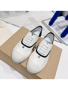 Chanel Canvas Sneakers White/Black 2022 030540