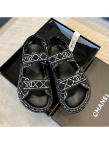 Chanel Crystal Strap Sandals G35927 Black 2022 032212