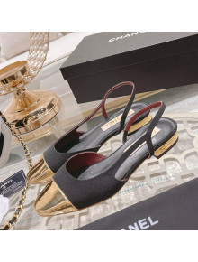 Chanel Grosgrain Slingback Shoe 2.5cm G31319 Black 2022