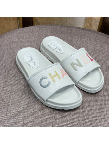 Chanel Lambskin Slide Sandals G38933 White 2022