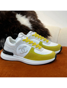 Chanel Fabric & Suede Sneakers G38299 Yellow 2022 032505