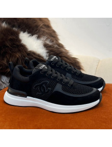 Chanel Fabric & Mesh Sneakers G38299 Black 2022 032509