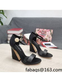Dolce & Gabbana DG Calf Leather High Heel Sandals 10.5cm Black 2022