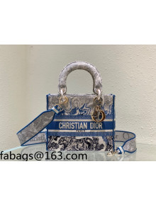 Dior Medium Lady D-Lite Bag in Blue Gradient Toile de Jouy Embroidery 2021 120215
