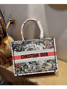 Dior Small Book Tote Bag in Multicolor Constellation Embroidery 2021 120162