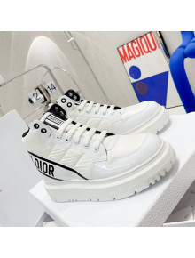 Dior D-Player Boot Sneakers in Quilted Nylon White/Black 2021 34