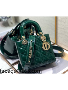 Dior Lady Dior MY ABCDior Small Bag in Dark Green Patent Leather 2022 68