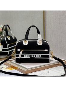Dior Small Vibe Zip Bowling Bag in Smooth Calfskin Black 2022 6200