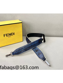 Fendi Strap You Snakeskin-Like Leather Shoulder Strap Blue 2022