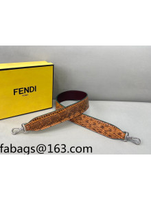 Fendi Strap You Snakeskin-Like Leather Shoulder Strap Yellow 2022