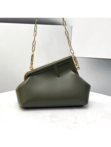 Fendi First Small Nappa Leather Bag Green 2021 80018M
