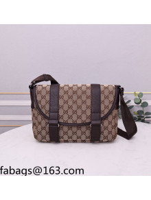 Gucci GG Canvas Messenger Bag 374429 Beige/Brown 2021 