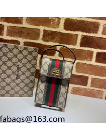 Gucci x Balenciaga Ophidia BB Canvas Mini Bag 680130 Beige 2022