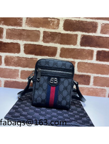 Gucci x Balenciaga BB Canvas Ophidia Shoulder Bag 680129 Black 2022