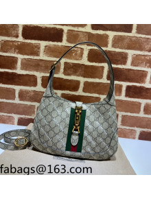 Gucci x Balenciaga Jackie 1961 GG Canvas and Logo Striped Small Hobo bag 636706 Beige 2022