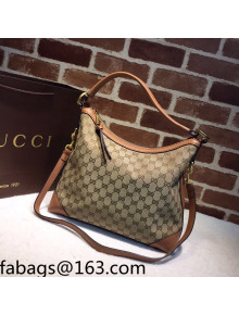 Gucci GG Canvas Medium Top Handle Bag 326514 Camel Brown 2022