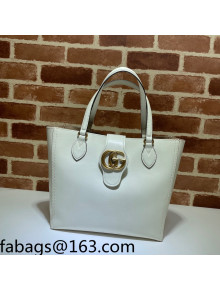 Gucci Leather GG Small Tote Bag 652680 White 2022