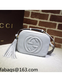 Gucci Soho Small Leather Interlocking G Tassel Disco Camera Bag 308364 White 2019
