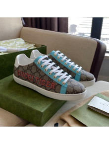 Gucci Tiger Ace GG Canvas Sneakers Blue Leather 2022  