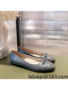 Gucci Leather Bow Ballet Flat Gray 2022 09