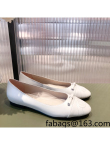 Gucci Leather Bow Ballet Flat White 2022 10