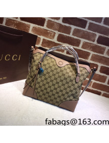 Gucci GG Canvas Medium Tote Bag 353120 Dusty Apricot 2022 