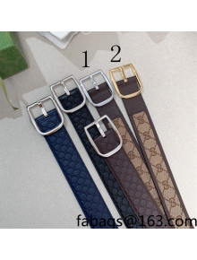 Gucci GG Canvas Belt 4cm with Sqaure Buckle 2022 04