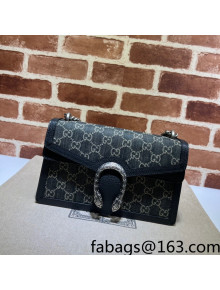 Gucci Dionysus Small Shoulder Bag in Black GG Denim Jacquard 400249 2022