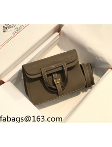 Hermes Halzan Mini 25cm Bag in Togo Calfskin Leather Elephant Grey 2021 02