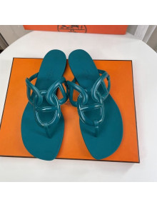 Hermes Egerie Thong Slide Sandals Green 2022