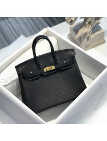 Hermes Birkin 25cm Bag in Togo Calfskin Black/Gold 2022